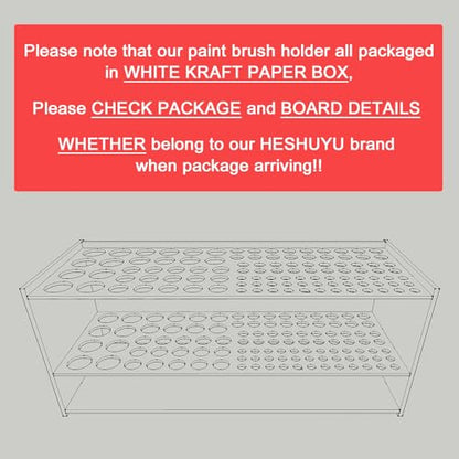 Wooden Paint Brush Holder 105 Holes Paintbrush Holder Organizer Paint Brush Stand Rack with Silicone Rings for Pens Pencils Artist