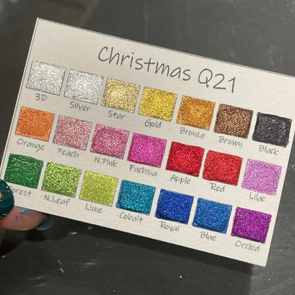 IUILE Handmade Watercolor Paints - Christmas Quarter Pan Set (21 colors) - color: Christmas