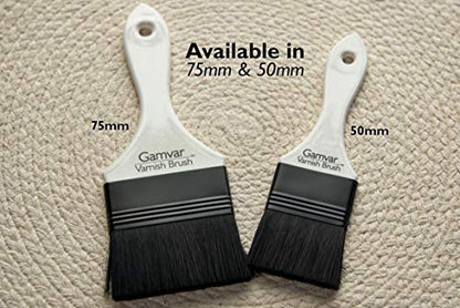 Gamblin Gamvar Varnish Brush 50mm - Professional Paint Brush for Acrylic Varnish Oil Gesso Polyurethane and More! Vegan-Friendly Synthetic Bristles Ideal for Varnishing Interior and Exterior Projects