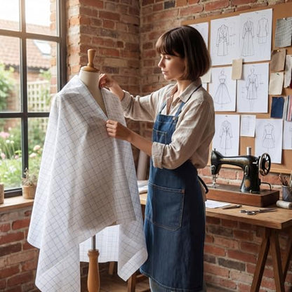 Tinlade White Grid Pattern Paper for Sewing 36 Inch x 20 Yards Grid Graph Tracing Paper Roll for Sewing Patterns Tracing Drafting Dressmaking Crafting Sketching Drawing Teaching Supplies - size: 36 Inch X 20 Yards, style: Grid Style