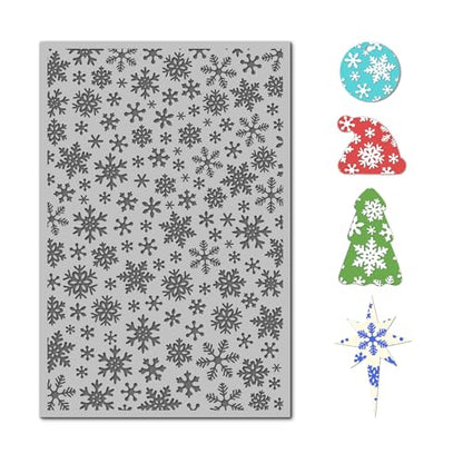 Snowflakes Polymer Clay Texture Mat for Earrings Jewelry Making, Christmas Snowflake Clay Texture Sheets for Polymer Clay Projects Floral Stamps for Clay Earrings Tools