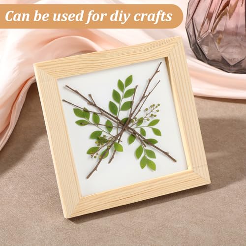 20 Pack 5x5 Inch Wood Canvas Panels, 1cm Thick Unfinished Pine Wooden Boards for Artists, Painting, Burning, Pouring Art, String Crafts and DIY Projects