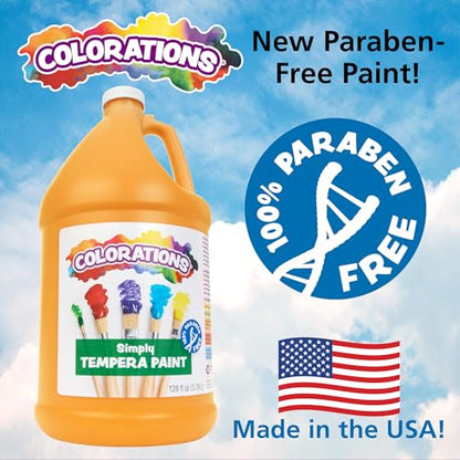 Colorations Paraben-Free Tempera Paint for Kids - 1 Gallon, Vibrant Green. Non-Toxic and Made in the USA, Classroom Must Haves, Bulk Arts and Crafts Supplies - color: Green