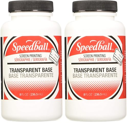 Speedball 8-Ounce Fabric/Acrylic Transparent Base (4552) (Pack of 2) - size: 8 fl oz (Pack of 2)