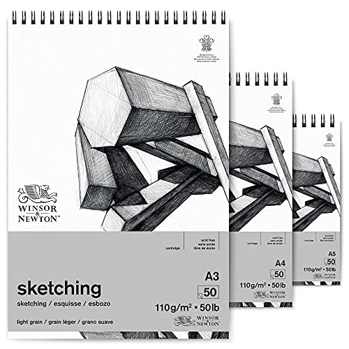 Winsor & Newton Classic Sketching Paper Pad, 9" x 12", 50 Sheets, 110gsm, Extra White - size: 9" x 12", style: 9" x 12"