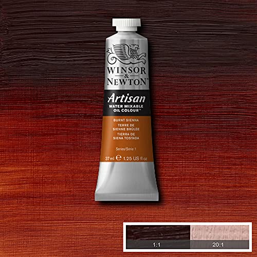 Winsor & Newton Artisan Water Mixable Oil Colour, 1.25-oz (37ml), Burnt Sienna - color: Burnt Sienna, style: 1.25-oz