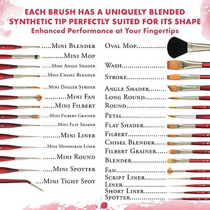 Princeton Velvetouch, Series 3950, Paint Brush for Acrylic, Oil and Watercolor, Long Round, 6 - size: Size 6
