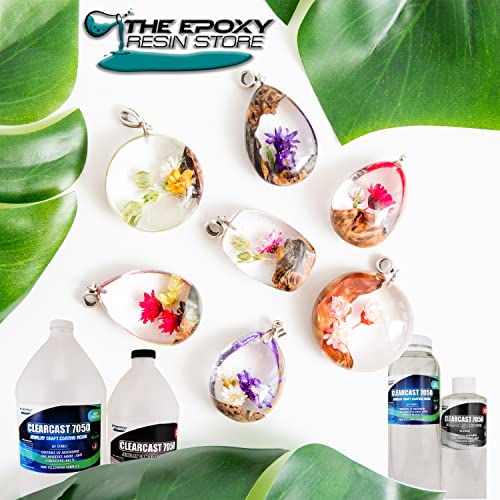 The Epoxy Resin Store Clearcast 7050 UV Resisting Jewelry Craft 2 Part Resin Kit for Art and Decorative Applications, 1.5 Gallons