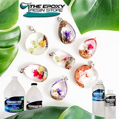 The Epoxy Resin Store Clearcast 7050 UV Resisting Jewelry Craft 2 Part Resin Kit for Art and Decorative Applications, 1.5 Gallons