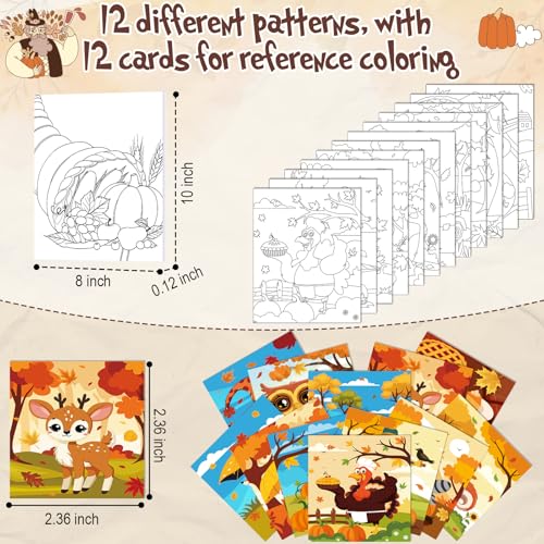 Sherr 12 Pcs Pre Drawn Canvas Pre Printed Canvas for Adults Sip and Paint Party Canvases Painting Kit for Summer Easter Mother's Day Party Favor(Happy Autumn,8 x 10 Inch) - size: 8 x 10 Inch, style: Happy Autumn