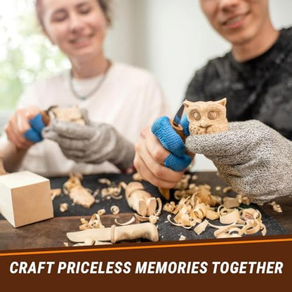 BeaverCraft Basswood Carving Blocks BW18 pcs Whittling Wood for Crafts - Soft Carving Wood - Basswood Kit 2 Different Sizes - Unfinished Wooden Blocks for Carvers
