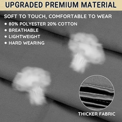 Chef Apron for Men and Women Wash Free Bib Apron with 2 Pockets Water & Oil Proof Adjustable Aprons - color: Grey