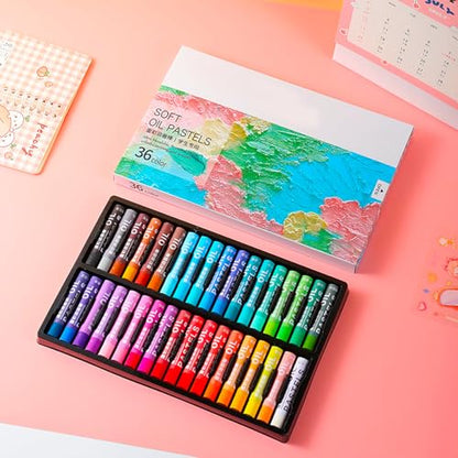 36 Colors Oil Pastels Set, Soft Oil Pastels for Art Painting, Drawing, Blending, Art Supplies for Artists, Beginners, Enthusiasts of Painting