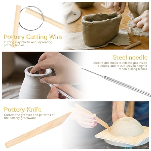 13 Pcs Clay Tools Kit, Pottery & Clay Sculpting Tools, Polymer Clay Tools for Adults, Pottery Craft, Drawing, Dotting, Baking, Carving, Molding, Modeling, Shaping