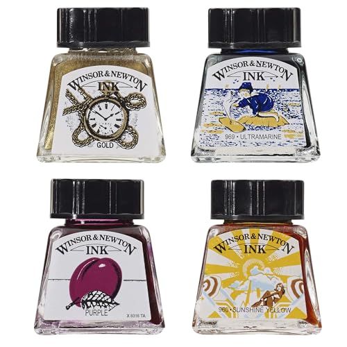 Winsor & Newton, Gold Drawing Ink, 14ml Bottle, Airbrush - color: Gold, style: 14ml Bottle