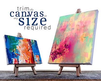 VViViD Double Primed Cotton Canvas 12" Wide Roll Choose Your Size! (5ft x 12" Roll) - size: 5ft x 12" Roll