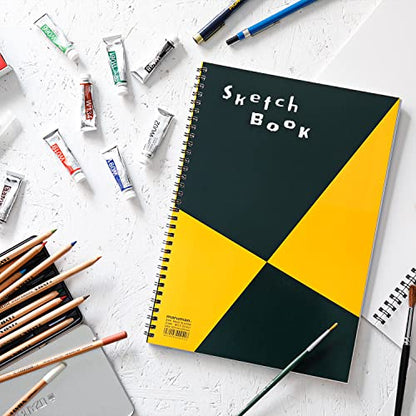 Maruman ZUAN Sketchbook, A4, 8.27" x 11.69", Classic Drawing Paper Sketchbook Pad, 24 Pages of Acid-Free Textured Paper for Sketching, Durable Twin-Wire Binding, Made in Japan - size: A4, style: SKETCHBOOK