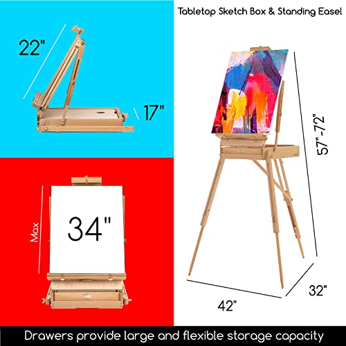 MEEDEN 141PCS Art Supplies with French Easel, All-in-one Painting Set for Artists Beginners - size: 149pcs