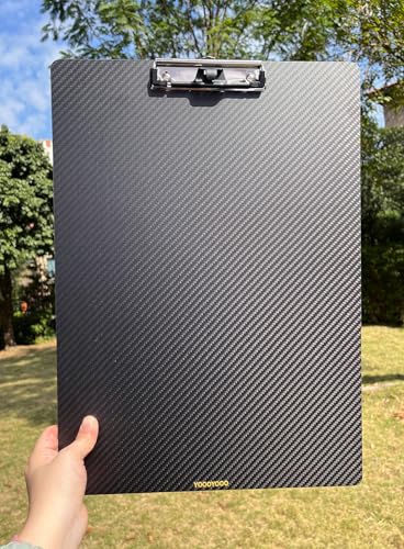 12.6 * 17.6 * 0.06inch 304 Stainless Steel Clip Super Hard&Portable Carbon Fiber Clipboard with Hook&Pen Holder,Strong Low Profile Clip,Dry Carbon Clip Board,Writing Board,Ledger a3 8k - color: 304 Stainless Steel Clip, size: 12.6*17.6*0.06inch+1Clip