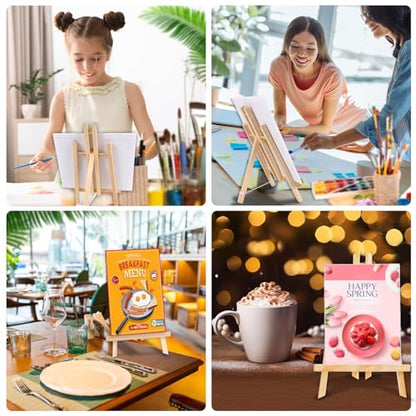 AROIC Wood Easels, Easel Stand for Painting Canvases, Art, and Crafts. (11.8 inch, 20 Pack), Tripod, Painting Party Easel, Kids Student Table School Desktop, Portable Canvas Photo Picture Sign Holder. - style: 11.8"-20p