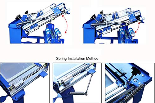 TECHTONGDA Cylinder Screen Printing Machine Cylindrical Silk Screen Printing Press for Mugs Pen Cup Bottle 6 Inches Diameter