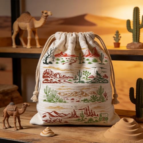 2 Sheets Desert Landscape Silk Screen Stencil, Cactus Mesas Coyotes Self-Adhesive Silk Screen Printing Stencils Reusable Mesh Stencil for Painting on Wall, Wood, T-Shirt, Home Craft Decor - style: Desert Landscape