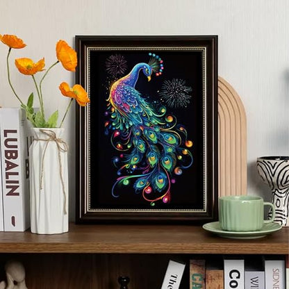 Scratch Art Paper for Adults, 8 Sheets 11.2 x 8.2 inches,Rainbow Scratch Art DIY Craft Gift 5 Paint by Scratch Tools （ Butterfly & Peacock） - style: Butterfly & Peacock