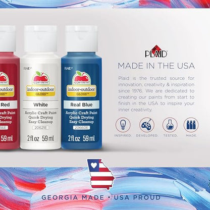 Apple Barrel Acrylic Craft Paint Set, Fiesta, Includes 12 Colors with a Gloss Finish