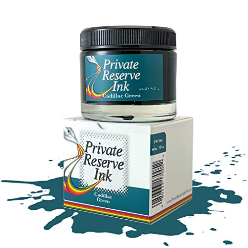 Private Reserve Premium Fountain Pen Ink, 60ml Bottle, Cadillac Green | Premium fountain pen ink with smooth flow, rich color, and reliable everyday writing performance. - color: Cadillac Green