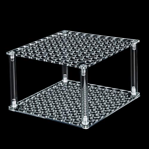 Outus 96 Holes Pencil Brush Holder Acrylic Paintbrush Holders Desk Organizer Stand Holder for Pencil Pen Paint Brushes Modeling Tool Office Art Supplies(Clear) - color: Clear