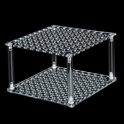 Outus 96 Holes Pencil Brush Holder Acrylic Paintbrush Holders Desk Organizer Stand Holder for Pencil Pen Paint Brushes Modeling Tool Office Art Supplies(Clear) - color: Clear