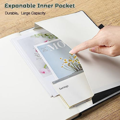 Blank Notebook, Hardcover Sketch Book, 8.5" x 11" Large Blank Journal, No Bleed Thick Paper Sketchbook for Drawing, Unlined Notebook Journal for Women Men School, A4 Leather Sketchbook Lay Flat, Green - color: Green