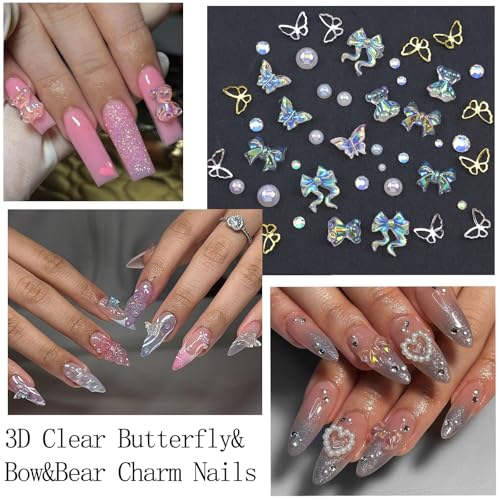 Flower Nail Art Charms Rhinestones Nail Charms Luxurious Nail Supplies Accessories Nail Gems Jewelry Rhinestones for Women Nail Design - color: Colorful-05