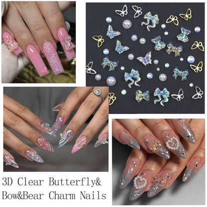 Flower Nail Art Charms Rhinestones Nail Charms Luxurious Nail Supplies Accessories Nail Gems Jewelry Rhinestones for Women Nail Design - color: Colorful-05