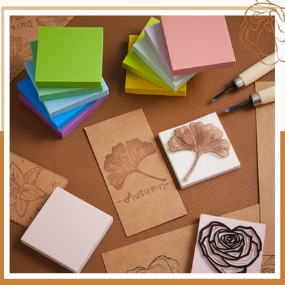 Frienda 24 Pcs 2" x 2" Rubber Carving Blocks Linoleum Blocks for Printmaking, Stamp Making, DIY Crafting, Scrapbook, Painting, Soft and Easy to Carve (Multicolor) - color: Multicolor