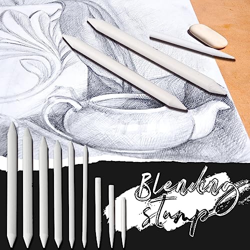 Fulmoon 288 Pcs Blending Stump and Tortillion Set Paper Art Blenders for Drawing Sketch Shading Pencil Oil Pastel Blender Tools Drawing Supplies for Artists Students and Beginners (Assorted) - style: Assorted