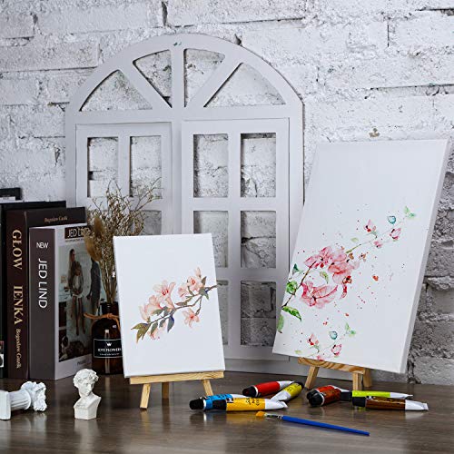 Hestya Assorted Mini Stretched Canvas - 12 Pcs, Small Drawing Canvas, Square Paint Canvas for Christmas Craft (4 x 6 Inches, 5 x 7 Inches, 8 x 10 Inches, 9 x 12 Inches) - size: 4 x 6 Inches/ 5 x 7 Inches/ 8 x 10 Inches/ 9 x 12