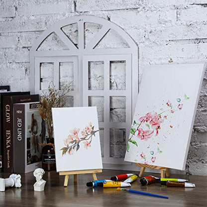 Hestya Assorted Mini Stretched Canvas - 12 Pcs, Small Drawing Canvas, Square Paint Canvas for Christmas Craft (4 x 6 Inches, 5 x 7 Inches, 8 x 10 Inches, 9 x 12 Inches) - size: 4 x 6 Inches/ 5 x 7 Inches/ 8 x 10 Inches/ 9 x 12