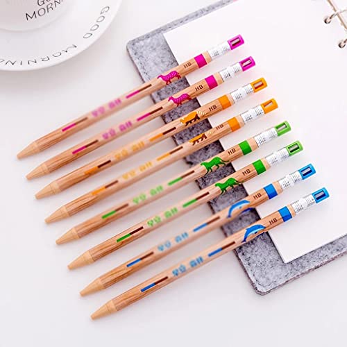 15Pcs Imitation Wood Automatic Pencil Writing Tools Offices School Supplies Student Gift