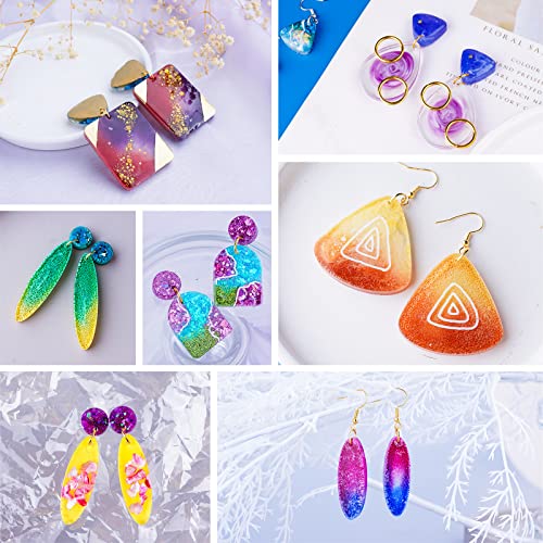 LET'S RESIN Resin Earring Mold, 171 Pcs Resin Jewelry Molds Making Kit with 11 Pack Variety Shape Silicone Molds, Earring Molds for Epoxy Pendant, Earrings, Necklace, Keychains - color: Geometric Earring Molds
