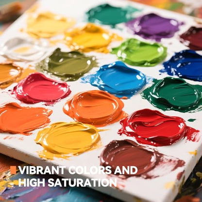 Paul Rubens Oil Paint, 18 Bright Oil Colors Art Supplies with High Saturation, 50ml Large Capacity Tubes, Faster Drying Time with Creamy Texture and Consistency for Artists, Students, Beginners - color: Multicolor-01
