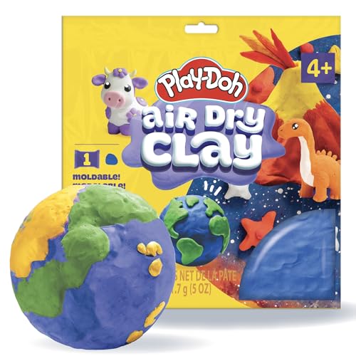 Play-Doh Air Dry Clay, 5 oz. Blue Clay Bag, Art Supplies, Craft Supplies, Clay Tools & Kit, ModelingClay for Kids, Air Dry Clay Kit, Arts & Crafts for Adult and Kids - color: Blue, size: 1 Pack (5 oz)