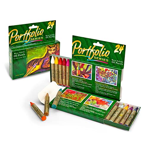 Crayola Portfolio Series Oil Pastels, Water Soluble, 24 Count, Colors May Vary - style: 24 Count