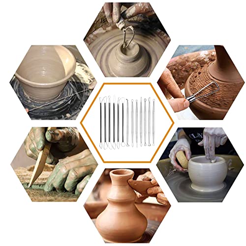 Polymer Clay Tools Pottery Ceramic Sculpting Tools Carving Ribbon Wire End Loop Clay Tools Set