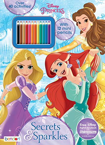 Disney Princess Official Activity Book with Mini Pencils 45648 Bendon - style: Disney Princess Coloring with Colored Pencils
