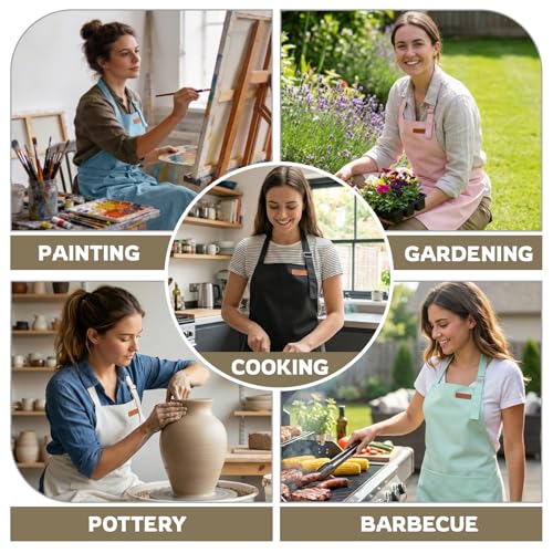 CAKETIME Colorful Silicone Leather Aprons for Women Waterproof Cleaning Cooking Baking Kitchen Bids Mother Chef Funny Gifts - color: Yellow