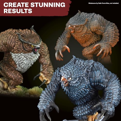 The Army Painter Masterclass Drybrush Set, Acrylic, 3 Sizes Hobby Drybrushes, Goat Hair Brush Set: 15 mm Mighty Drybrush, 12 mm Moderate Drybrush, 7 mm Miniature Drybrush for Tabletop Roleplaying