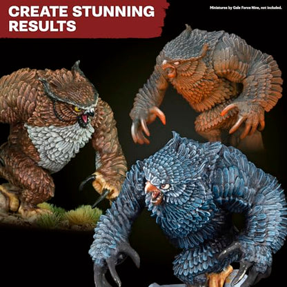 The Army Painter Masterclass Drybrush Set, Acrylic, 3 Sizes Hobby Drybrushes, Goat Hair Brush Set: 15 mm Mighty Drybrush, 12 mm Moderate Drybrush, 7 mm Miniature Drybrush for Tabletop Roleplaying
