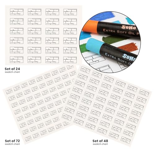 Soho Urban Artist Oil Pastels 52pc Set - Extra Soft, Blendable, Highly Pigmented and Vibrant, Ideal for Artists & Professionals - Suitable for Drawing, Sketching, Layering, and Scraping - size: 52 Count (Pack of 1)