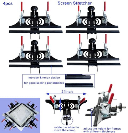 4 Color Screen Printing Kit Silk Screen Printing Machine Screen Printing Press 4 Color 1 Station
